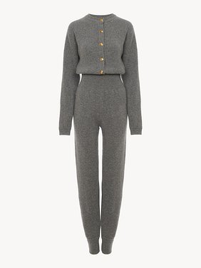 Jumpsuit in wool & cashmere Wool & cashmere knit
Divine Grey