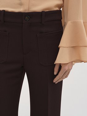 Cropped bootcut pants in cavalry wool Brushed cavalry wool
Copper Brown 