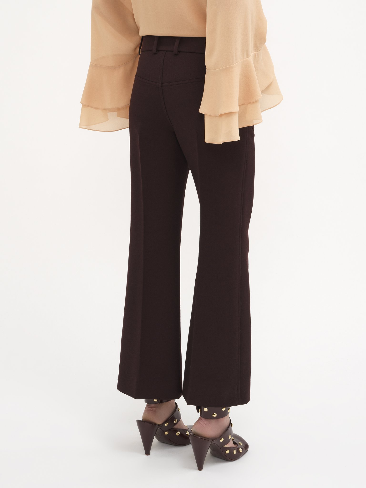 Cropped bootcut pants in cavalry wool Brushed cavalry wool
Copper Brown 