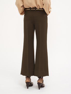 Cropped bootcut pants in cavalry wool Brushed cavalry wool
Palm Brown Top view of the product