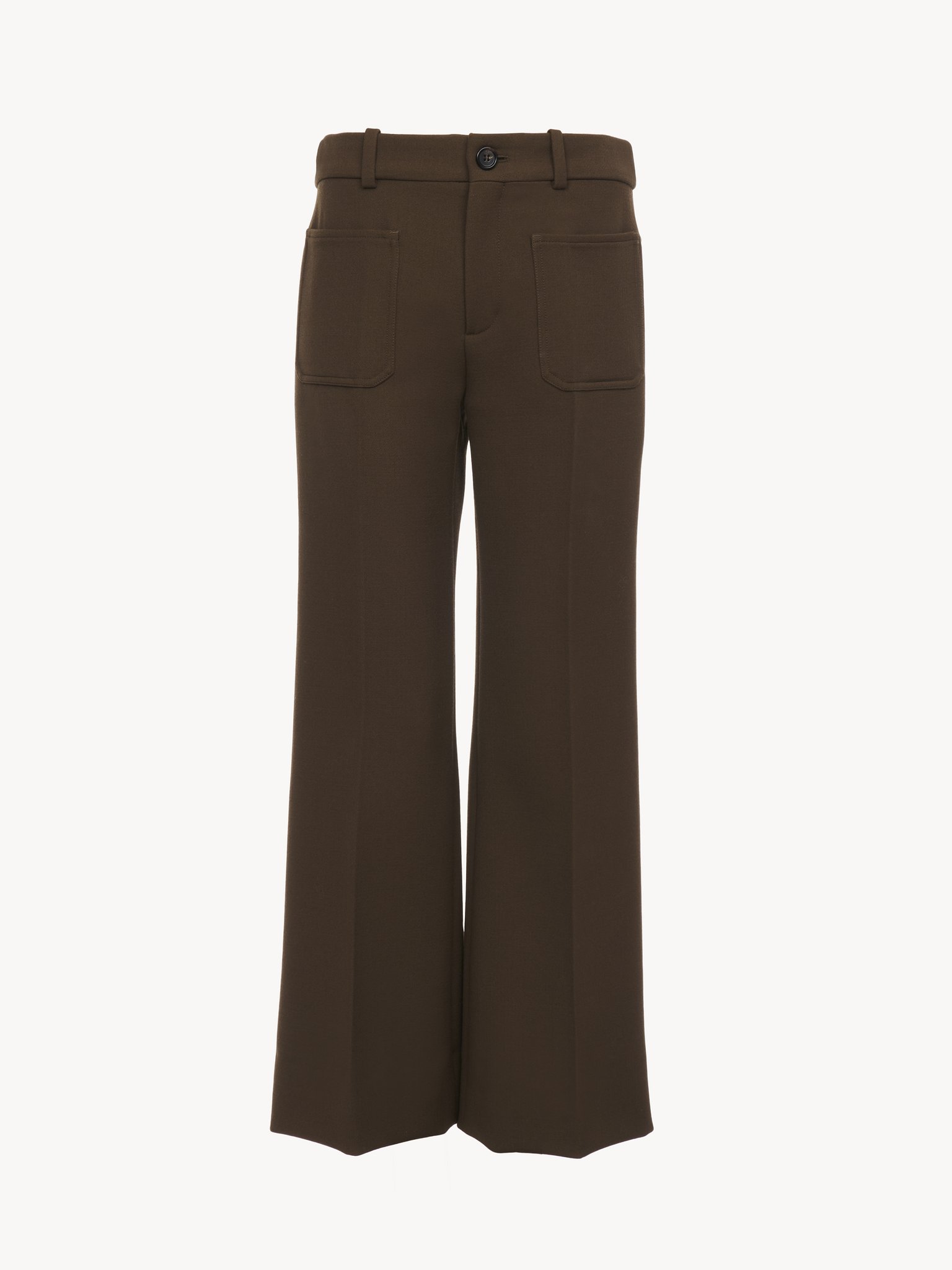 Cropped bootcut pants in cavalry wool Brushed cavalry wool
Palm Brown