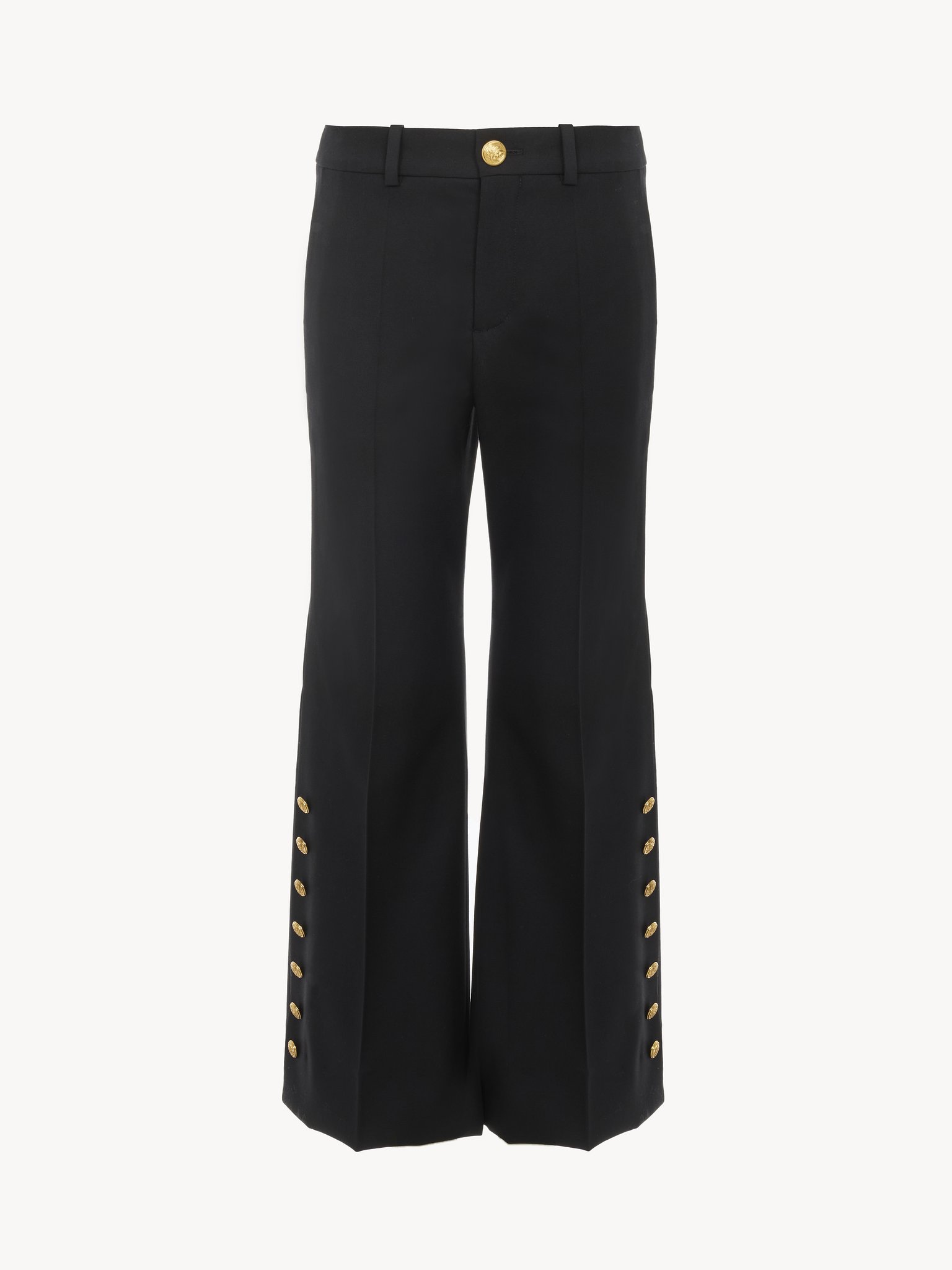 Cropped pants in wool grain de poudre Lower-impact stretch wool grain de poudre
Black