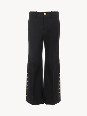 Cropped trousers in wool grain de poudre Lower-impact stretch wool grain de poudre
Black