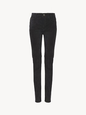 Skinny pants in stretch suede Stretch suede
Black