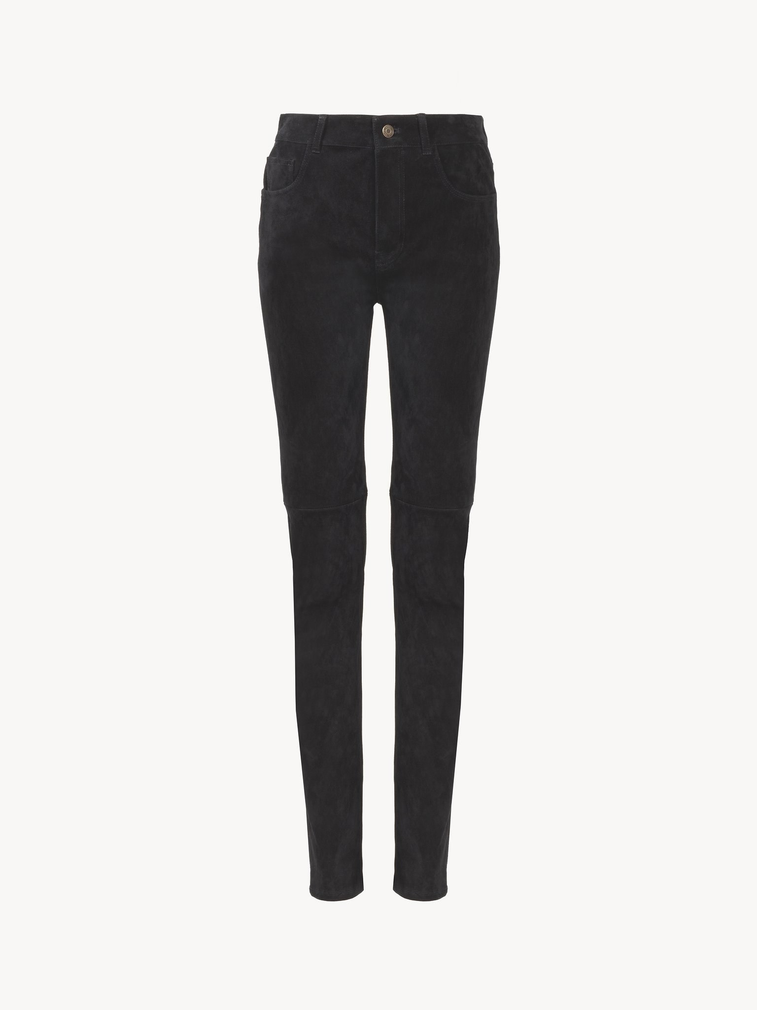 Skinny trousers in stretch suede Stretch suede
Black