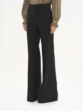 Flared tailored trousers in wool grain de poudre Lower-impact wool grain de poudre
Black Product detail