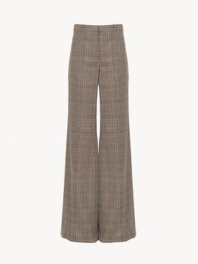 Flared tailored pants in Prince of Wales wool Lower-impact wool Prince of Wales
Multicolor